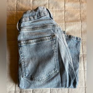 Good American high rise straight leg jeans